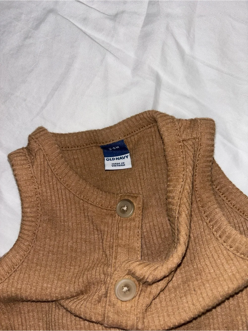 Old Navy Toddler Brown Knit Hooded Cardigan & Ribbed Tank Romper Set